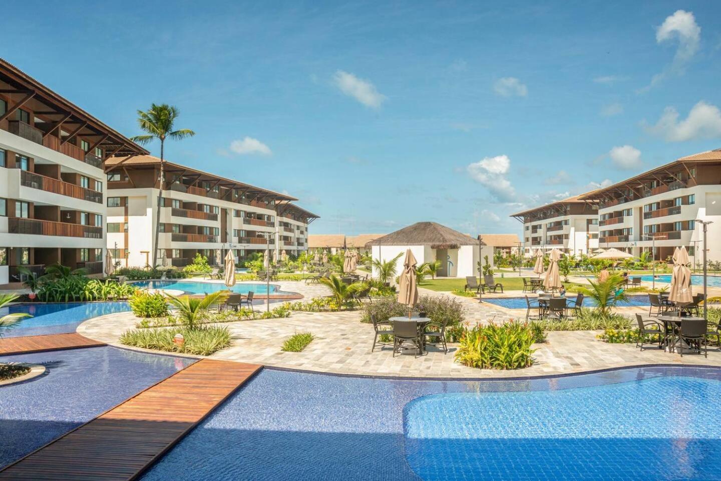 Flat Design Moderno, 3qts, Resort Beira Mar, PetFriendly Porto de Galinhas Exterior foto